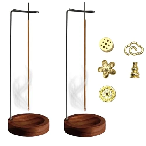 Offerta a tempo: 2 In 1 Porta Incenso Per Bastoncini In Legno, 5 PCS Bruciatore Incenso, Supporto per Incenso, Porta Bastoncini Incenso per La Casa, L'Ufficio, Meditazione e Yoga - 35% da 13.88 € a 8.99 €