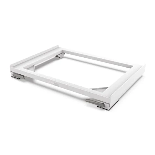 Meliconi BASE MOVE SLIM,con Ruote e Freni, Antivibrazione, Imballo ecologico e Anti Rottura per Lavatrice e Asciugatrice SLIM 47x60cm, robusta supporta 250kg, Bianca