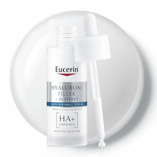 Eucerin Hyaluron-Filler Anti-Falten-Serum, 30 ml, straffendes und feuchtigkeitsspendendes Gesichtsserum, Gesichtsserum mit Hyaluronsäure, Provitamin B5 und Glycerin für einen sofortigen Lifting-Effekt