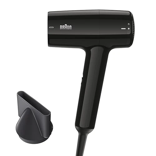 Tijdelijke aanbieding: Braun Föhn HD1.5, Compacte Lichtgewicht Föhn met Blaasmond, 1800W met 3 warmte- en snelheidsstanden, Zwarte Glansafwerking, BRHD150E van 24.90 € naar 19.90 € (20% korting)