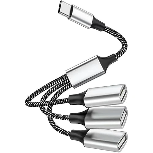 Offerta a tempo: Adattatore USB C maschio a tre prese USB cavo adattatore tipo C per alimentazione e dati, Multi Hub per MacBook, Pad, PC, laptop - 0.00% da 3.99 € a 3.99 €