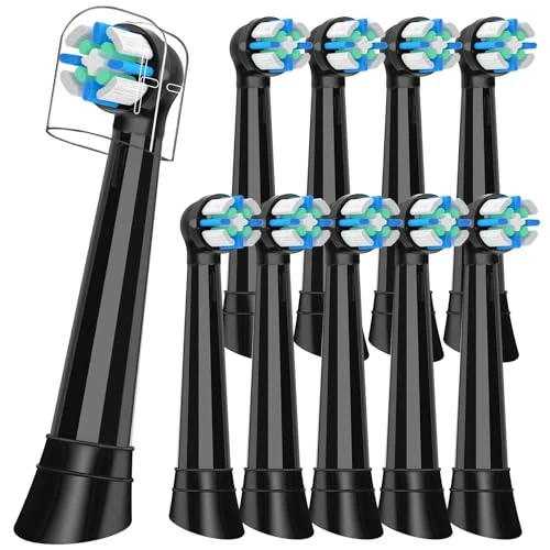 Offerta a tempo: IO Testine di ricambio compatibili con Oral B IO 2/3N/3/4/5/6/7/8/9/10 Series Spazzolino elettrico per la pulizia, Compatibile con Oral B IO (10 Nero) - 0.00% da 27.99 € a 27.99 €