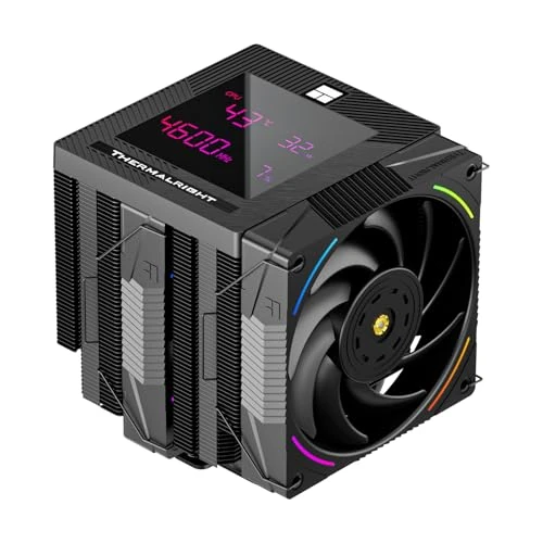 Offerta a tempo: Thermalright Phantom Spirit 120 Digital EVO CPU Air Cooler,7 Heat pipes | Ventilatori PWM doppi 120mm,Copertura superiore dello schermo magnetico-digitale,per AM4/AM5/LGA1700/1851/115x/1200 - 19% da 60.90 € a 49.18 €