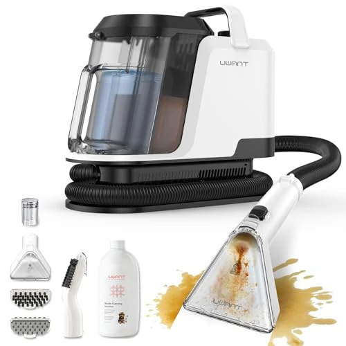 Oferta limitada: UWANT Y100 Aspiradora de Agua Tapiceria, 600W 18 kPa, Doble Depósito 1.2L y Autolimpieza, Higieniza 99.9% con Detergente 500ml y Cepillos, Limpiador de Tapicerías, Para Sofá, Alfombra y Colchón de 149.99 EUR a 109.99 EUR (ahorro 27%)