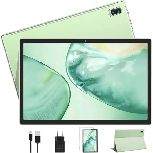 Oferta ograniczona: Tablet z Androidem 10 cali, 12 GB+128 GB(TF 2 TB), 5G+2,4G WiFi, 8000 mAh, Octa-Core 2,0 GHz, 5+8MP, BT5.0, 1280 x 800 FHD, Type-c, MicroSD, kontrola rodzicielska, tablet z pokrowcem - zielony z 69.99 EUR na 69.99 EUR (znizka 0%)