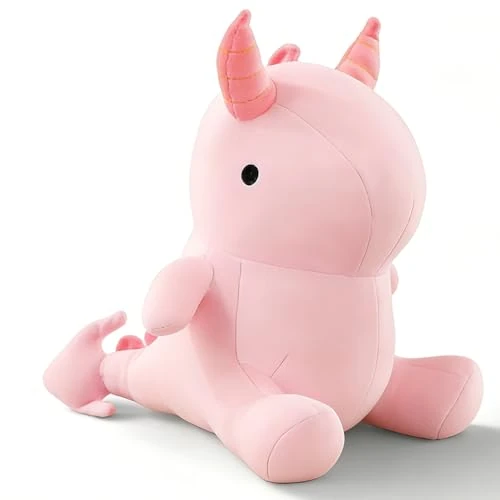 Oferta limitada: Peluche de dinosaurio con cuernos – 30 cm Dino Cojín de peluche Kawaii, peluche de dinosaurio, regalo para niñas, niños, novia, día de San Valentín (rosa) de 7.99 € a 7.99 € (ahorro 0.00%)