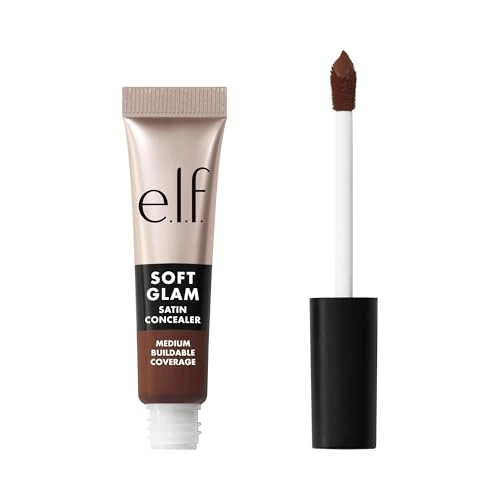 Offerta a tempo: e.l.f. Soft Glam Satin Concealer, correttore a copertura media per imperfezioni e occhiaie, non si deposita nelle pieghe, a lunga tenuta, prodotto vegano e non testato sugli animali, 63 Rich Warm - 28% da 6.00 € a 4.34 €