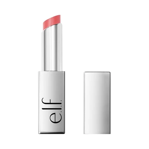 e.l.f. Glow Reviver Slipstick, olio labbra colorato in stick, non appiccicoso e idratante per un finish soft-shine, prodotto vegano e non testato sugli animali, Pink-Me Energy