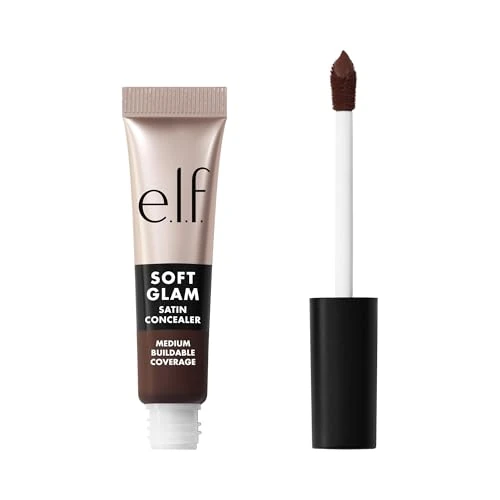 Offerta a tempo: e.l.f. Soft Glam Satin Concealer, correttore a copertura media per imperfezioni e occhiaie, non si deposita nelle pieghe, a lunga tenuta, prodotto vegano e non testato sugli animali, 65 Rich Neutral - 51% da 6.00 € a 2.93 €