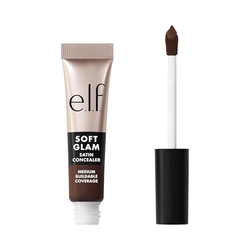 Offerta a tempo: e.l.f. Soft Glam Satin Concealer, correttore a copertura media per imperfezioni e occhiaie, non si deposita nelle pieghe, a lunga tenuta, prodotto vegano e non testato sugli animali, 64 Rich Neutral - 45% da 6.00 € a 3.28 €