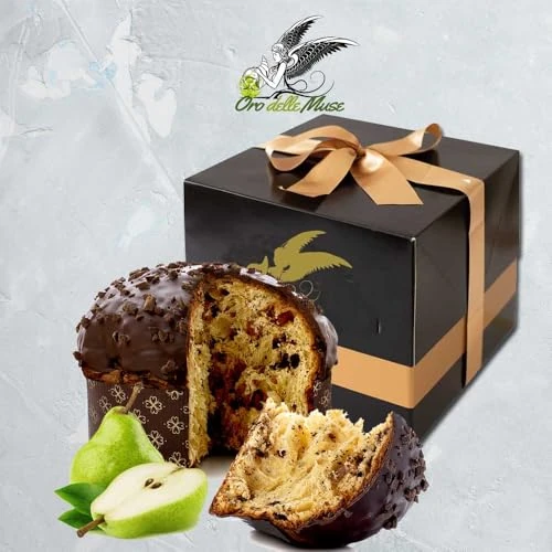 Offerta a tempo: Panettone artigianale pera, cioccolato e rhum 1 kg Oro delle Muse | Prodotto di alta pasticceria a lievitazione natuale senza conservanti - 26% da 33.90 € a 25.13 €