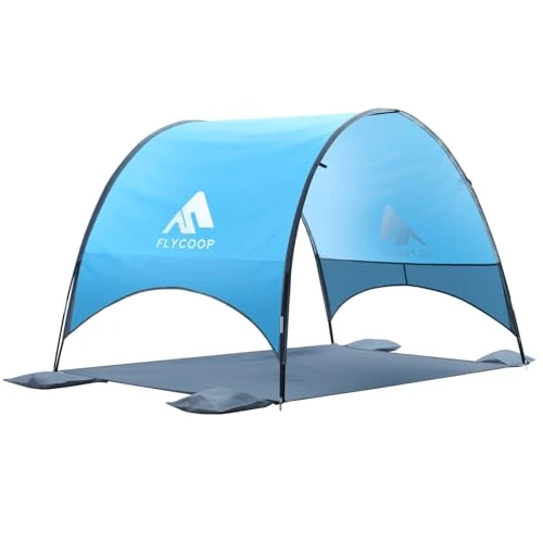 Limited-time offer: Flycoop 2026 Upgrade Beach Umbrella with UPF 50+ UV Protection – Compact & Portable Beach Tent Canopy with 360° Ventilation, Wind Ropes & Stakes – Family, Travel, Backyard, Park Shade from 45.99 £ to 45.99 £ (save 0.00%)