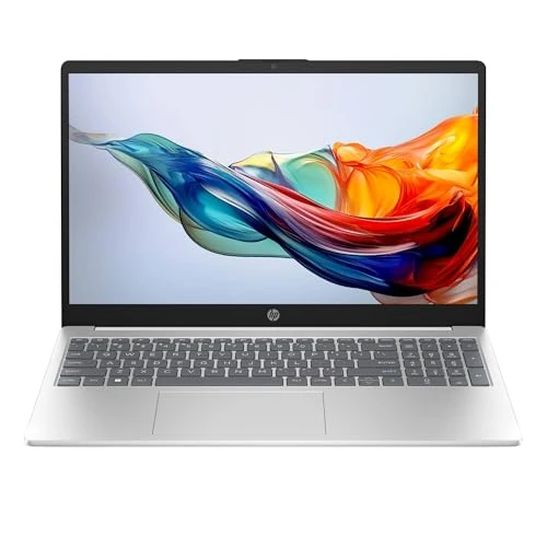 HP Laptop 15-fc0023sl, PC Portatile 15", Display FHD, Notebook, (AMD Athlon Silver 7120U, RAM 8GB, SSD 128GB, Windows 11), Computer Portatile, Uso quotidiano, Tastiera Italiana, QWERTY, Argento