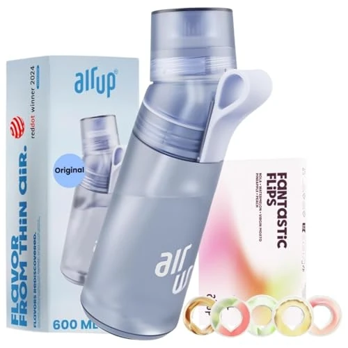Offerta a tempo: AIR UP Borraccia Twist Pro Blueberry originale starter set con cialde 5 gusti I Borraccia da 600ml con aromi senza zucchero I Lavabile in lavastoviglie, senza BPA I Colore blu - 0.00% da 49.99 € a 49.99 €