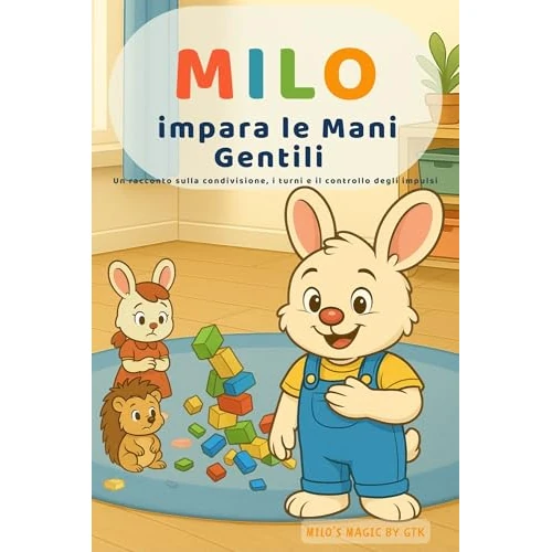 Milo impara le Mani Gentili: Un racconto sulla condivisione, i turni e il controllo degli impulsi per bambini 3–6 anni (Le piccole lezioni di Milo-) (Italian Edition)