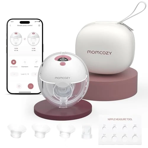 Tijdelijke aanbieding: Momcozy M5 Smart borstkolf met app, draagbare handsfree borstkolf (1, rood) van 133.27 € naar 133.27 € (0.00% korting)