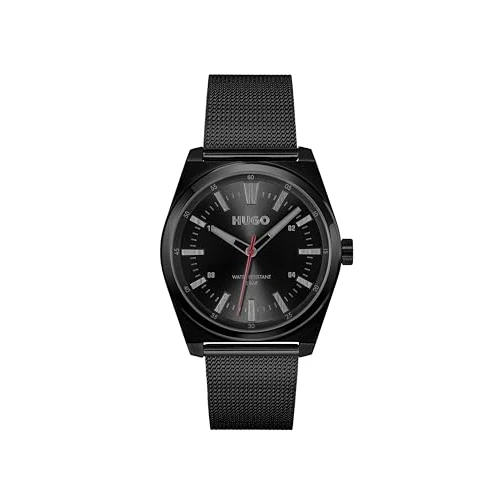Oferta limitada: HUGO Reloj Tres manecillas con Mecanismo de Cuarzo para Hombre, colección #Ark, con Correa Negra de Acero Inoxidable, 1530440 de 179.00 € a 179.00 € (ahorro 0.00%)