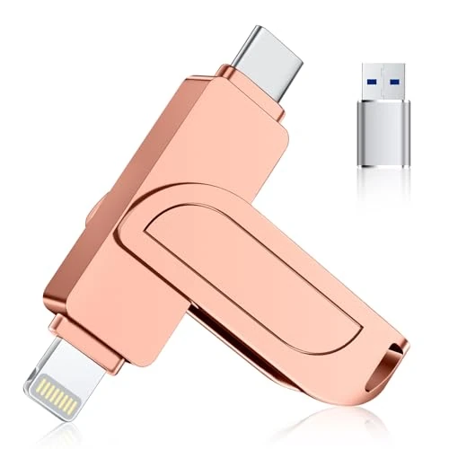 Offerta a tempo: Chiavetta USB 128GB per iPhone,MFi Chiavetta USB C,Lightning,USB-A,180 MB/s - 47.38% da 56.99 € a 29.99 €