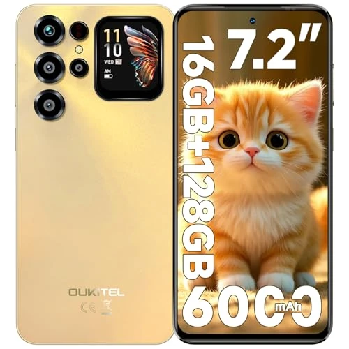 Tijdelijke aanbieding: OUKITEL C68 Plus Smartphone 2025, 7,2 inch HD+ 120 Hz & 1,81 inch display mobiele telefoon, 16 GB + 128 GB/1TB mobiele telefoons, 6000 mAh mobiele telefoons en smartphones 4G, 64 MP + 8 MP mobiele van 199.99 EUR naar 199.99 EUR (korting 0%)