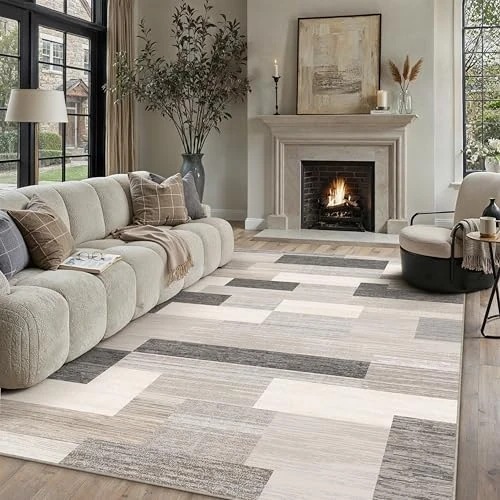 Offerta a tempo: PureCozy Tappeto Salotto 200x300cm Beige Moderno Tappeti Lavabile in Lavatrice Antiscivolo Grande Carpet Cameretta Scendiletto Camera da Letto Ufficio Pelo Corto Morbido Rug Geometrico Carpets - 49% da 109.99 € a 55.77 €