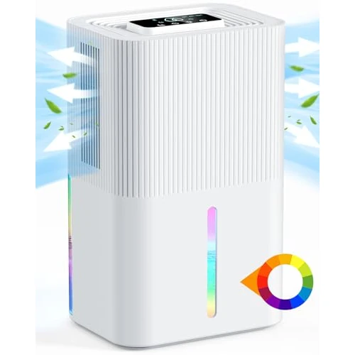 Beperkte aanbieding: 2,7 l luchtontvochtiger voor thuis, elektrische luchtontvochtiger voor slaapkamer, stille en touch-bediening, luchtontvochtiger voor badkamer, automatische uitschakeling en 7 leds (550 ml/24 uur) van 79.00 EUR naar 79.00 EUR (besparing 0%)