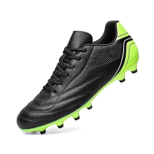 Offerta a tempo: HaloTeam Scarpe da Calcio Uomo Spikes Tacchetti Professionale Scarpe da Allenamento Leggero Antiscivolo Scarpe da Calcetto,Nero Verde,EU 40 - 21.98% da 16.65 € a 12.99 €