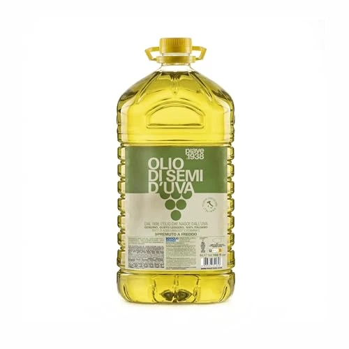 Offerta a tempo: PIAVE 1938 Olio di Vinacciolo 5L Professionale - Per Ristorazione (Fritture, Dolci, Maionese) e Centri Massaggi - Alto Punto di Fumo 245°C, Olio di Semi d'Uva Puro Neutro Grape Seed Oil - 29% da 48.85 € a 34.85 €