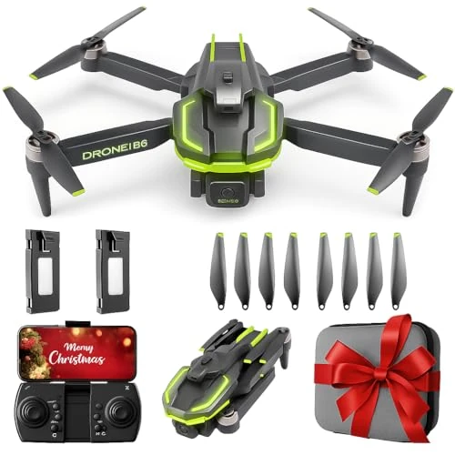Drone avec Camera 4K Moteur Sans Balais FPV Mini Drone pour Enfant et Debutant, Vol de 40min/Maintien D'altitude/Selfie par Geste, Jouet Cadeau pour Enfant Anniversaire Noël, Moins 250g (Black)