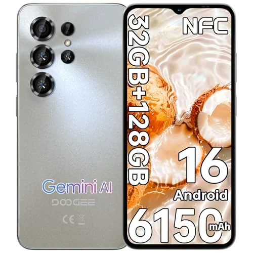 Limitiertes Angebot: DOOGEE NOTE 56 X PRO Android 16 Smartphone Ohne Vertrag, 32GB RAM+128GB ROM/2TB Handy Ohne Vertag, 6150mAh Handy Günstig 8,45mm Ultraschlank, 6,56" HD+, 13MP+8MP, NFC/Gesichtsentsperrung/Gemini Al/GPS von 159.99 EUR auf 95.98 EUR (Spare 40%)