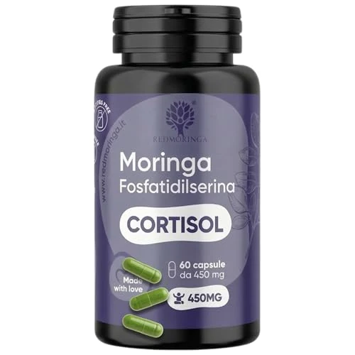 Offerta a tempo: LOW CORTISOLO – Fosfatidilserina 450 mg + Moringa Oleifera BIO | Per abbassare il Cortisolo, Pancia da Stress | Integratore Memoria e Concentrazione | 60 Capsule 2 Mesi | Made in Italy | RedMoringa - 0.00% da 24.90 € a 24.90 €