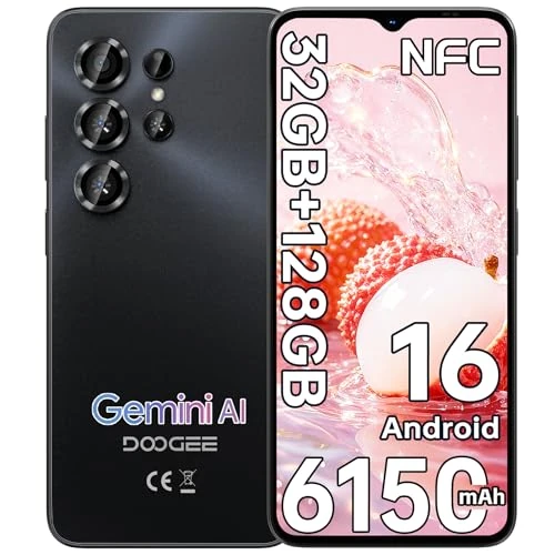 Offerta a tempo: DOOGEE NOTE 56 X PRO Smartphone Android 16, 32GB RAM+128GB ROM Telefono Cellulare 6150mAh, 6,56" HD+ Cellulari e Smartphone Ultrasottile 8,45mm, 13MP+8MP Fotocamera, NFC/Gemini Al/Impronta Digitale - 40% da 159.99 € a 95.99 €