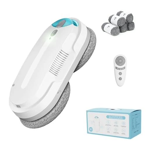 Offerta a tempo: HIXZAP Robot Lavavetri,2400-3200pa Robot Lavavetri Automatico con Doppio Getto D'acqua,3 Modalità di Pulizia,Rilevamento Intelligente dei Bordi,Telecomandoe 13 Panni - 23% da 169.99 € a 130.31 €