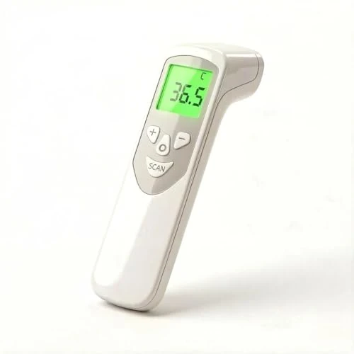 BESTEK Termómetro de fiebre infrarrojo sin contacto para niños y adultos y niños, termómetro de bebé frontal digital, pantalla LCD, recordatorio de memoria, lectura inmediata 1s