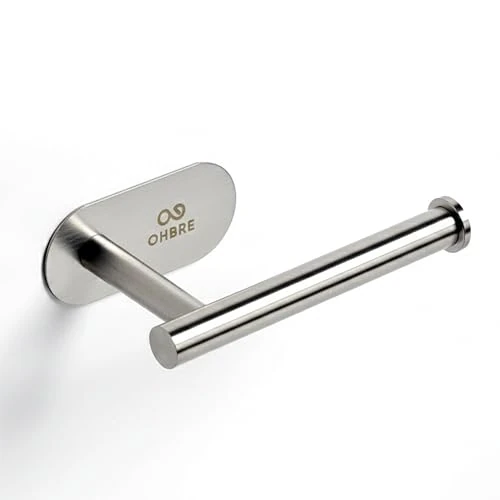 Offerta a tempo: Porta Carta Igienica Adesivo Acciaio Inox, Porta Rotolo Bagno con Biadesivo, Antiruggine e Senza Fori, Design Moderno Salvaspazio per Bagno Cucina Lavanderia - 26% da 18.95 € a 13.99 €