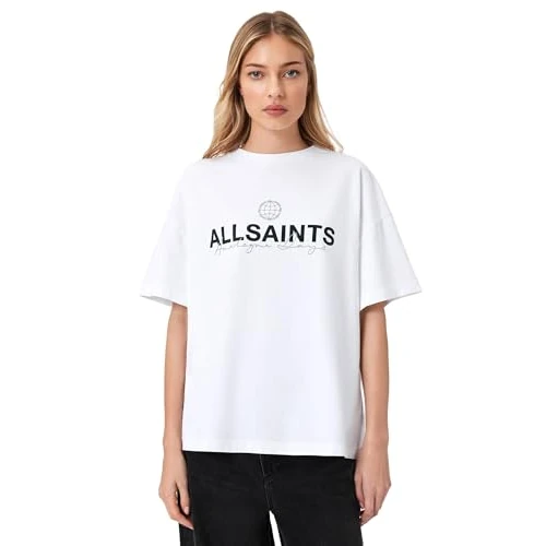 Offerta a tempo: AllSaints T-Shirt Emblem AVRI da Donna, Bianca, XS - 35% da 72.00 € a 46.99 €