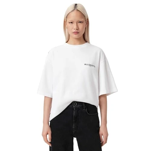 Offerta a tempo: AllSaints T-Shirt Swoop Amelie da Donna, Bianco Ottico, M - 35% da 72.00 € a 46.99 €