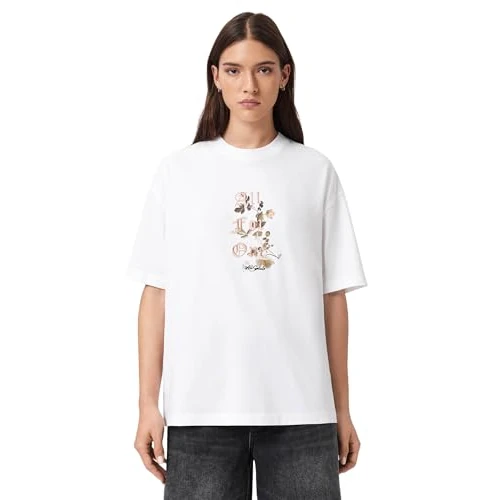 Offerta a tempo: AllSaints T-Shirt Oneness Etta da Donna, Bianca, S - 35% da 99.00 € a 63.99 €