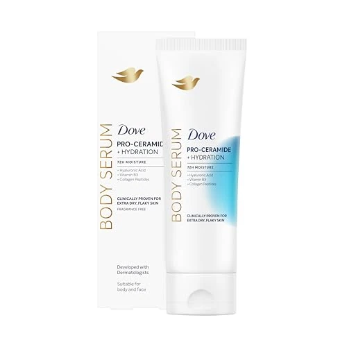 Offerta a tempo: Dove Siero Corpo Idratante Pro-Ceramide Hydration, Per Pelle Secca e Screpolata, 72H di Idratazione, Pelle Morbida ed Elastica, Con Pro-Ceramidi, Glicerina e Peptidi di Collagene, 200 ml - 8% da 10.99 € a 10.10 €