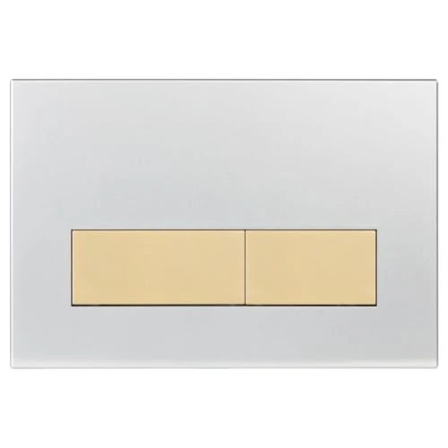 Oferta limitada: Mendorio Placa de Accionamiento WC, Compatible con Geberit, Sigma, UP300 y UP320, Función de Doble Descarga, Incluye Kit de Palanca y Marco. (Plata Mate & Oro Mate Botón) de 32.65 € a 31.02 € (ahorro 5%)