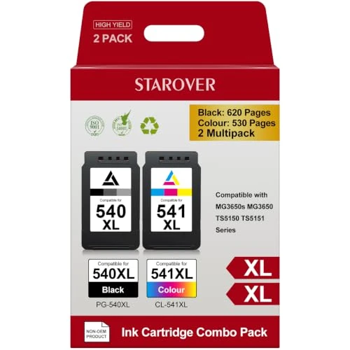 Oferta limitada: 540XL 541XL Compatible para Tinta Canon 540 541 XL para MG3650 MG3650s de 49.99 € a 49.99 € (ahorro 0.00%)