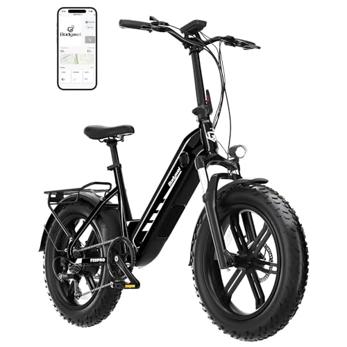 Offerta a tempo: Bodywel F20pro 4.0 Fat E Bike è una bicicletta elettrica da 250W con batteria da 48V freni idraulici funzione APP Città bici elettriche uomini e donne (F20PRO 20AH Nero) - 0.00% da 999.00 € a 999.00 €