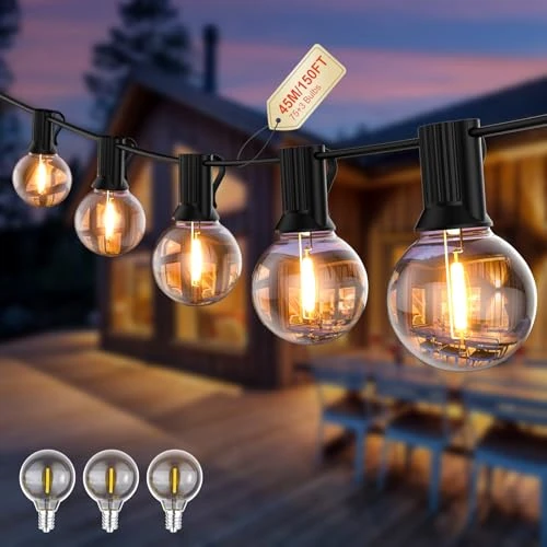 Oferta limitada: Pogestrand Guirnalda Luces Exterior G40 45M Guirnaldas Luminosas de Exterior,Con 75 Bombillas de Plástico G40 Con Base E12,Impermeable IP45 Guirnaldas Luces LED para de Jardines Patios Bares Fiestas de 49.99 € a 49.99 € (ahorro 0.00%)