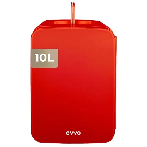 Zeitlich begrenztes Angebot: EVVO Mini-Kühlschrank F10 (rot), 10 l - Kühlschrank für Kosmetik und Make-up | tragbarer Mini-Kühlschrank für Cremes, Schönheit und Skincare | leiser Mini-Kühlschrank | Kühl- und Wärmefunktion | AC/DC von 54.90 € auf 54.90 € (