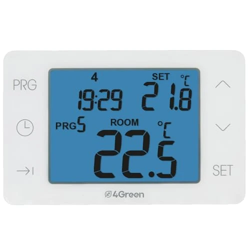Tijdelijke aanbieding: 4GREEN CC 15B Digitale thermostaat, batterij touchscreen voor ketel, chronothermostaat, wekelijks, voor wandmontage, wit van 47.65 € naar 47.65 € (0.00% korting)