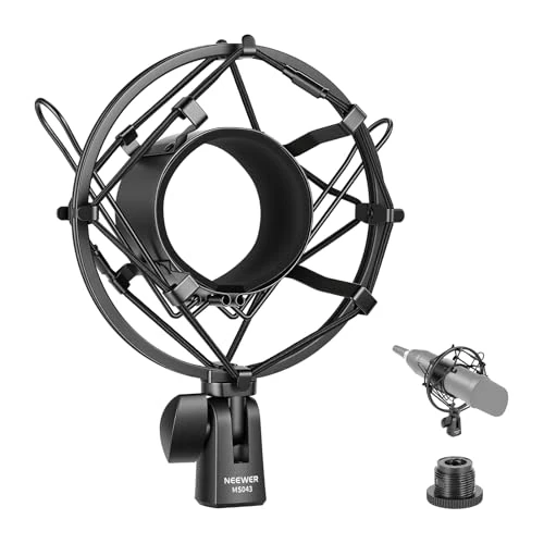Limited-time offer: NEEWER Microphone Shock Mount, Mic Holder for Stand & Boom Arm with Elastic Ropes & 3/8" to 5/8" Screw Adapter, Fits Mics of 2.4" to 2.6" (60 to 65mm) Diameter, MS043 from $13.49 to $13.49 (save 0.00%)