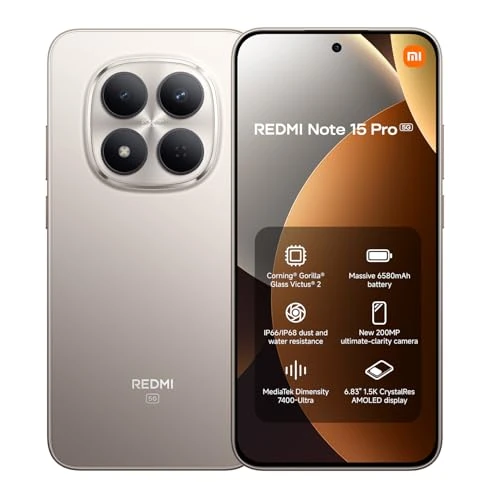 Offerta a tempo: Redmi Note 15 Pro 5G 8+256 Titanium (No power adapter included) - 35% da 399.90 € a 259.99 €