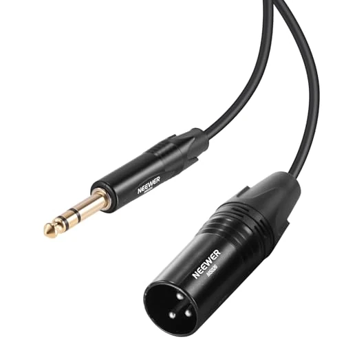 Offerta a tempo: NEEWER 6ft Cavo TRS 6,35mm a XLR Maschio, Connettore Cavo di Interconnessione del Segnale Bilanciato da 1/4 a XLR 3 Pin per Mic Amplificatore Mixer Altoparlante Amplificato Accordatore Chitarra, MS026 - 0.00% da 14.99 € a 14.99 €