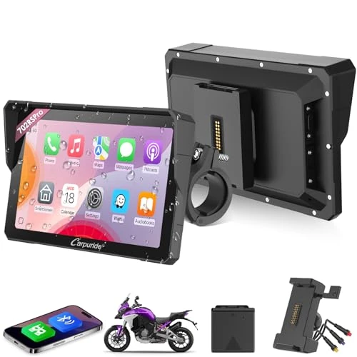 Oferta limitada: CARPURIDE W702RS Pro Motocicleta Carplay Pantalla Radar BSD y BM05 Soporte de 317.65 € a 272.35 € (ahorro 14%)