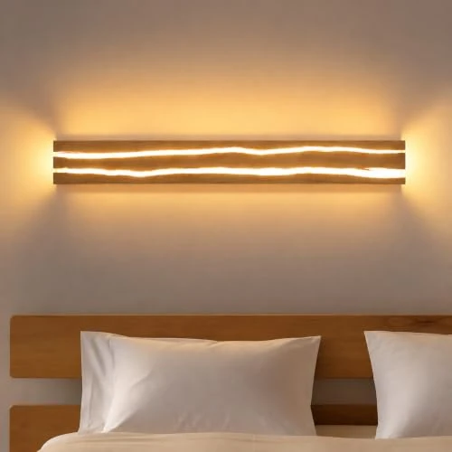 Offerta a tempo: ZMH Applique da interno a LED, effetto legno - 80 cm, ideale per il - 30% da 99.99 € a 69.99 €