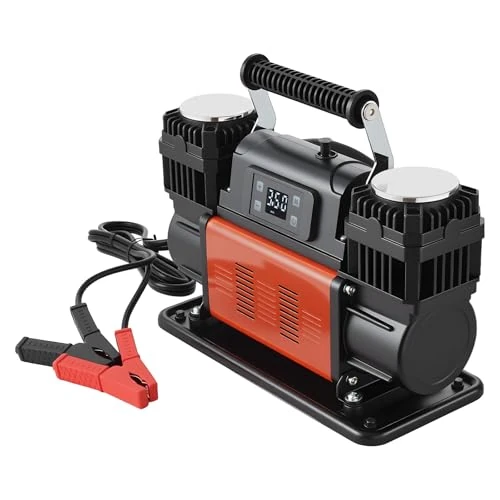 Offerta a tempo: VEVOR Gonfiatore per Pneumatici Portatile con Arresto Automatico, Compressore d'Aria per Auto, Pompa dell'Aria Fuoristrada da 12 V con Display Digitale LCD e Adattatori per Camion, SUV, Camper - 0.00% da 145.90 € a 145.90 €